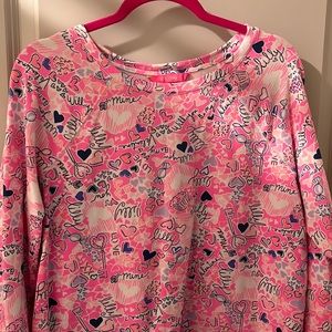 Lilly Pulitzer Valentine’s Day top size XL